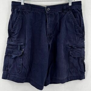 Big Dogs Cargo Shorts Mens Size 32 Navy Blue 9 inch Inseam